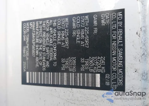 2018 Nissan Rogue S z USA, uszkodzony, nr VIN KNMAT2MV9JP565837